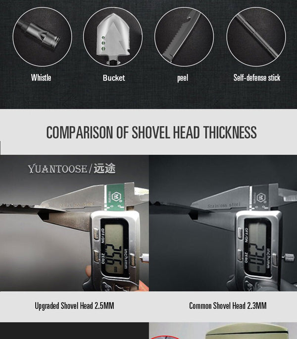 MT14102 Fold Shovel Camping Shovels Multifunction High Quality Aluminum Shovel Outdoor Survival Dig Spade Hoe For Hiking Search | Vimost Shop.