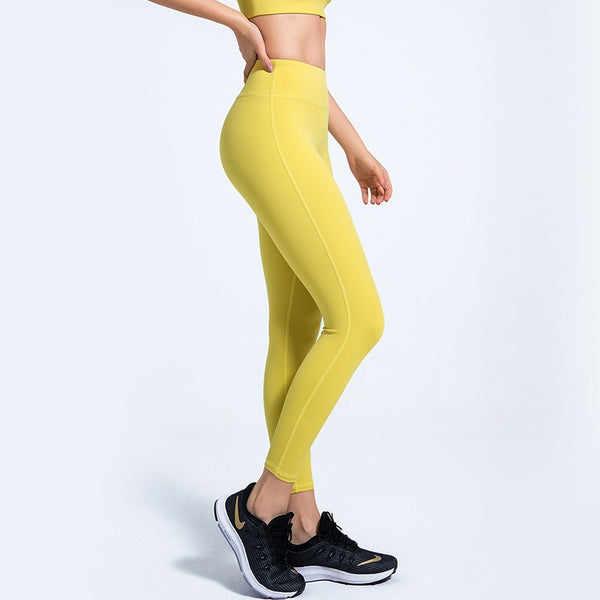 Seamless Solid No T-Line Yoga Leggings High Elastics Jogging Pants High Waist Hips Lifting Gym Fitness Female Sports Pants | Vimost Shop.
