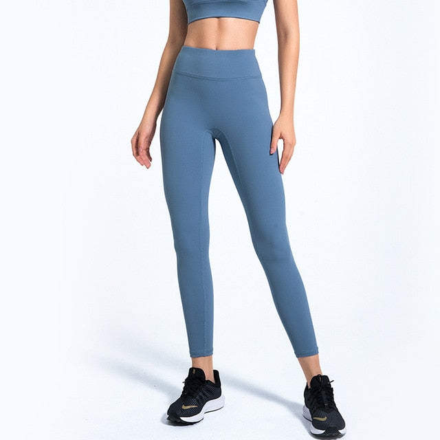 Seamless Solid No T-Line Yoga Leggings High Elastics Jogging Pants High Waist Hips Lifting Gym Fitness Female Sports Pants | Vimost Shop.