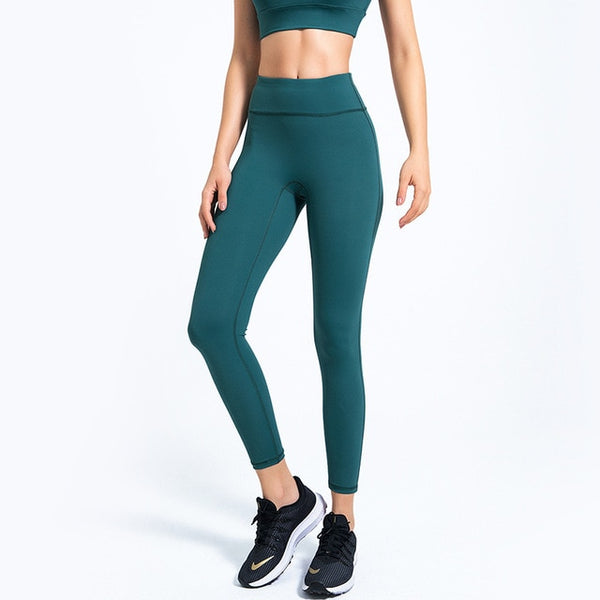 Seamless Solid No T-Line Yoga Leggings High Elastics Jogging Pants High Waist Hips Lifting Gym Fitness Female Sports Pants | Vimost Shop.