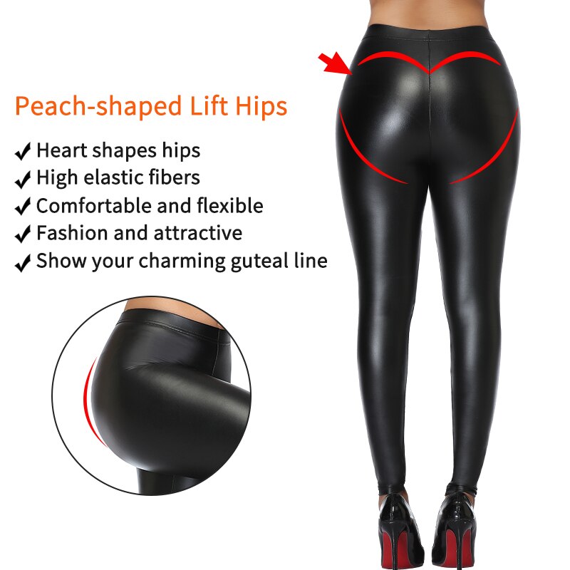 PU Faux Leather Legging Sexy Thin Black Women Leggings New Fashion Stretchy Fitness Casual Pants Warm Waterproof Skinny Push Up | Vimost Shop.