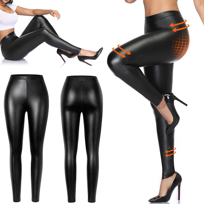 PU Faux Leather Legging Sexy Thin Black Women Leggings New Fashion Stretchy Fitness Casual Pants Warm Waterproof Skinny Push Up | Vimost Shop.