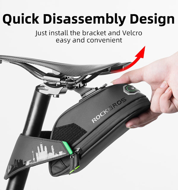 Rainproof Bicycle Bag Shockproof Bike Saddle Bag For Refletive Rear Large Capatity Seatpost MTB Bike Bag Accessories | Vimost Shop.