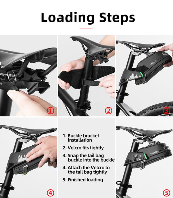 Rainproof Bicycle Bag Shockproof Bike Saddle Bag For Refletive Rear Large Capatity Seatpost MTB Bike Bag Accessories | Vimost Shop.