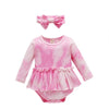 Tie dye Baby Girl Clothes 2Piece Bodysuit+Headband Fashion Kids Girl Outfits for Newborn Autumn Toddler Girl Clothing D30 | Vimost Shop.