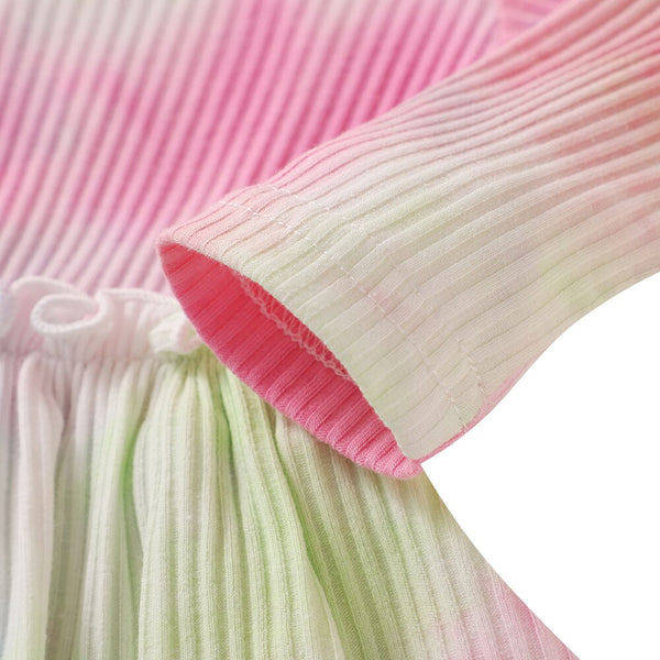 Tie dye Baby Girl Clothes 2Piece Bodysuit+Headband Fashion Kids Girl Outfits for Newborn Autumn Toddler Girl Clothing D30 | Vimost Shop.