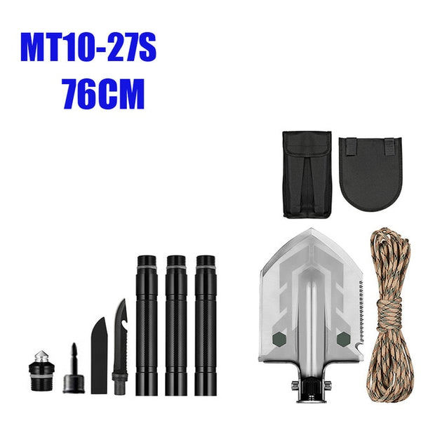 MT1027 Multifunction Camping Shovel Titanium Survival Folding Shovels Military Tactical Shovel For Hiking Outdoor Garden Shovels | Vimost Shop.