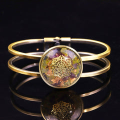 Orgonite Bangle Natural Crystal Chakra Bracelet Reiki Stone For Jewelry Making For Women Charm Jewelry Gifts Couples Bracelets