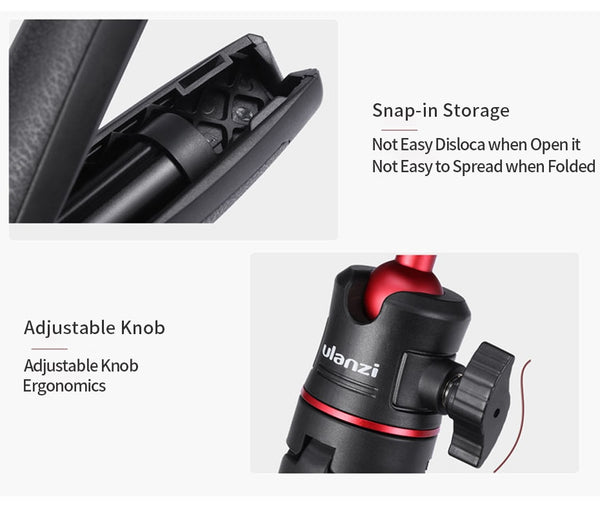 MT-08 DSLR SLR Phone Vlog tripod Cold Shoe Phone Mount Holder for Microphone LED Light Mini Tripod for Sony A6400 A6300 | Vimost Shop.