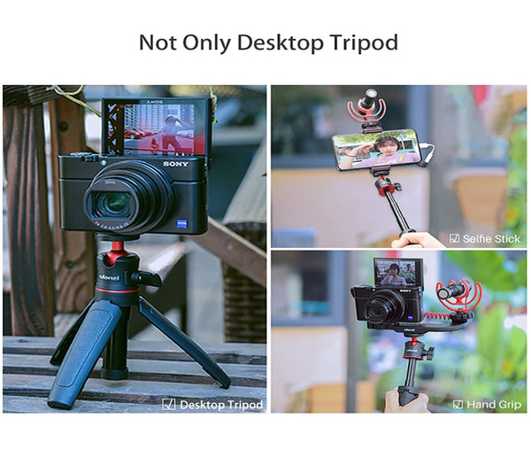 MT-08 DSLR SLR Phone Vlog tripod Cold Shoe Phone Mount Holder for Microphone LED Light Mini Tripod for Sony A6400 A6300 | Vimost Shop.