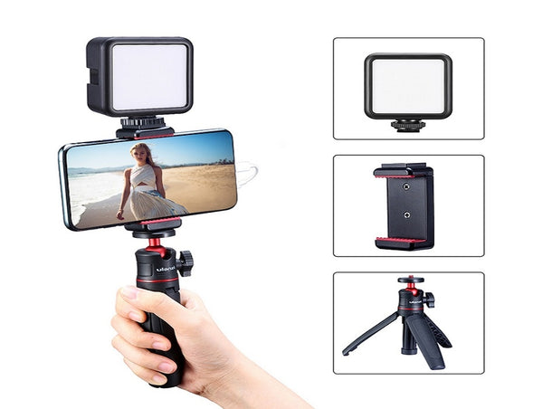 MT-08 DSLR SLR Phone Vlog tripod Cold Shoe Phone Mount Holder for Microphone LED Light Mini Tripod for Sony A6400 A6300 | Vimost Shop.