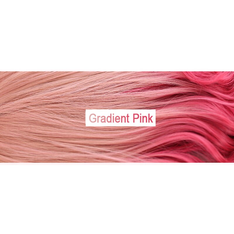 Gradient Pink Lolita Wigs Medium Loose Wave Sweet Harajuku Japanese Cosplay Wig Heat Resistant Synthetic Hair | Vimost Shop.