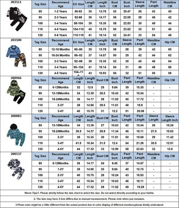 Fall toddler Autumn Kids tracksuit boys camouflage hoodies   little boy fashion clothes 5t winter children clothes D20 | Vimost Shop.