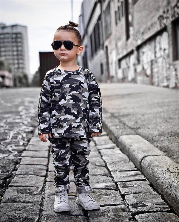 Fall toddler Autumn Kids tracksuit boys camouflage hoodies   little boy fashion clothes 5t winter children clothes D20 | Vimost Shop.