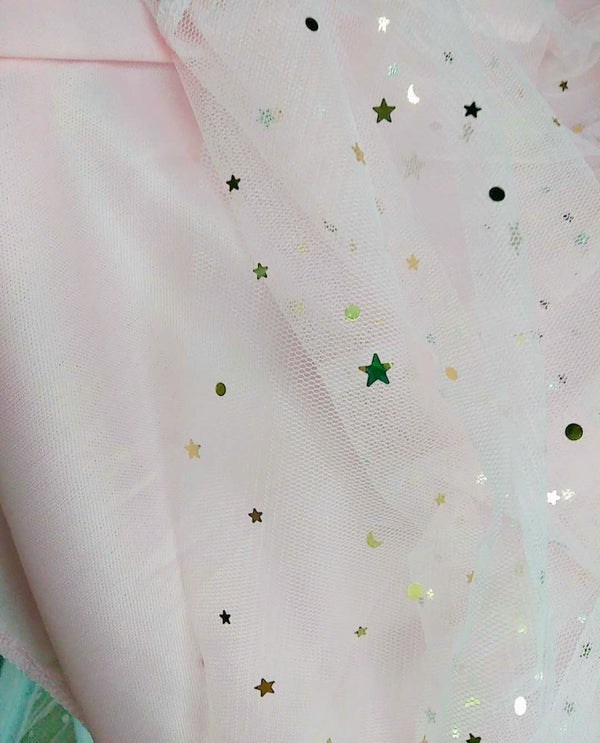 Star sequined mesh skirt summer new female ins super fire long a-line skirt net red fairy skirt Female summer | Vimost Shop.