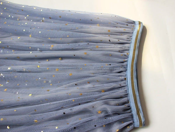 Star sequined mesh skirt summer new female ins super fire long a-line skirt net red fairy skirt Female summer | Vimost Shop.