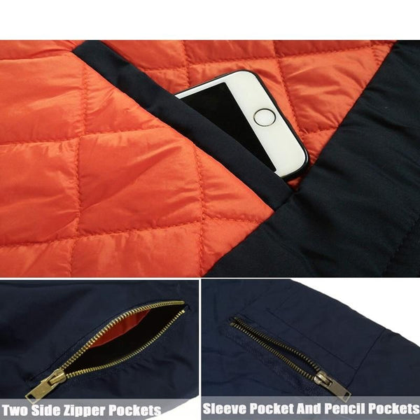 Winter Jackets Men MA1 Bomber Pilot Coat Thermal Padded Casual Baseball Varsity Jacket Male Military Army Windbreaker | Vimost Shop.