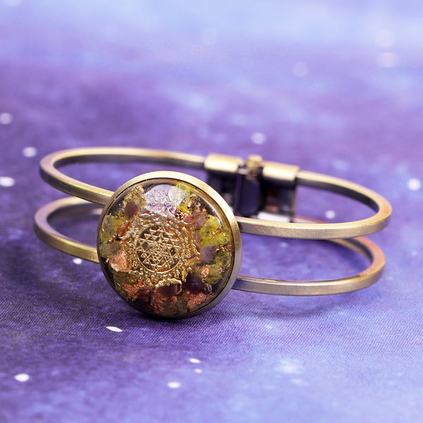 Orgonite Bangle Natural Crystal Chakra Bracelet Reiki Stone For Jewelry Making For Women Charm Jewelry Gifts Couples Bracelets | Vimost Shop.