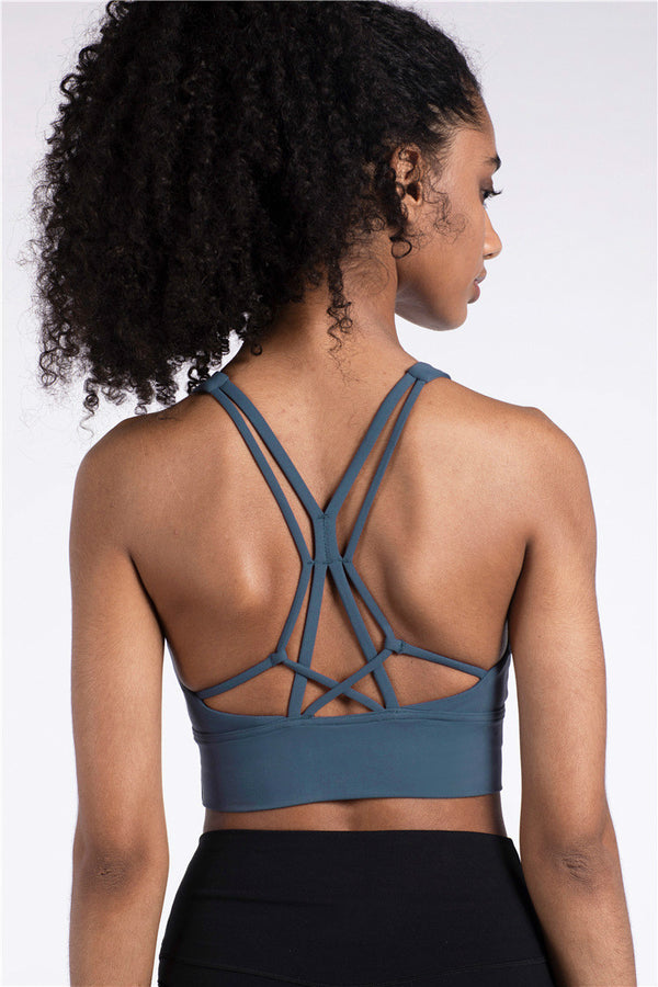 Seamless Women Gym Yoga Bra Top Sports Padded High Impact High Elastic Vest Tank Top Push Up Underwear Bra Fitness Workout Vest | Vimost Shop.