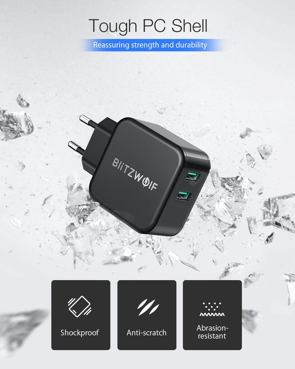 QC3.0+2.4A 18W Dual USB Fast Charger Port Mobile Phone EU AU Adapter Travel Wall Charger For iPhone 11 8 X For Huawei | Vimost Shop.