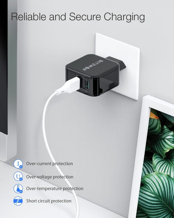 QC3.0+2.4A 18W Dual USB Fast Charger Port Mobile Phone EU AU Adapter Travel Wall Charger For iPhone 11 8 X For Huawei | Vimost Shop.