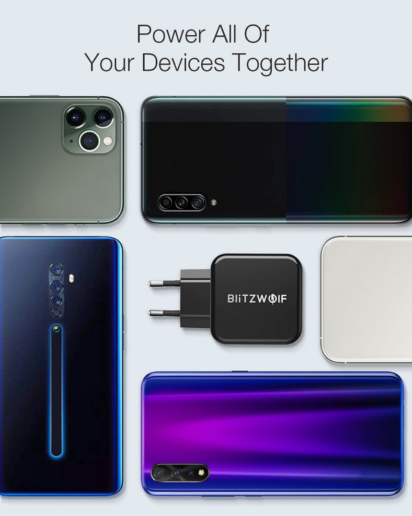 QC3.0+2.4A 18W Dual USB Fast Charger Port Mobile Phone EU AU Adapter Travel Wall Charger For iPhone 11 8 X For Huawei | Vimost Shop.