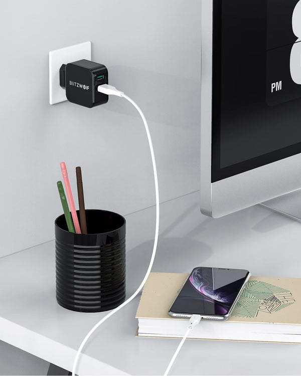 QC3.0+2.4A 18W Dual USB Fast Charger Port Mobile Phone EU AU Adapter Travel Wall Charger For iPhone 11 8 X For Huawei | Vimost Shop.