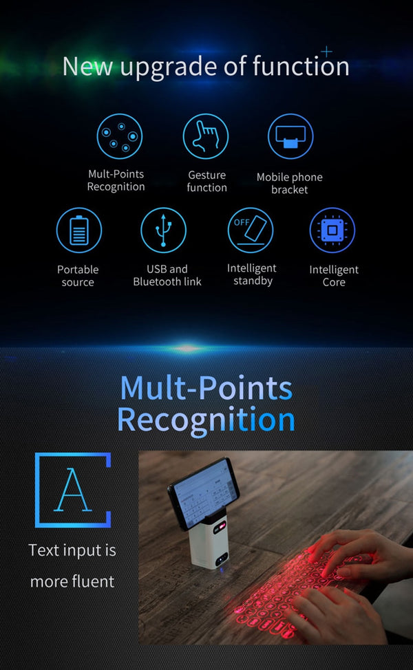 Virtual Laser Keyboard Bluetooth Wireless Projector Phone Keyboard For Computer Iphone Pad Laptop With Mouse Function | Vimost Shop.