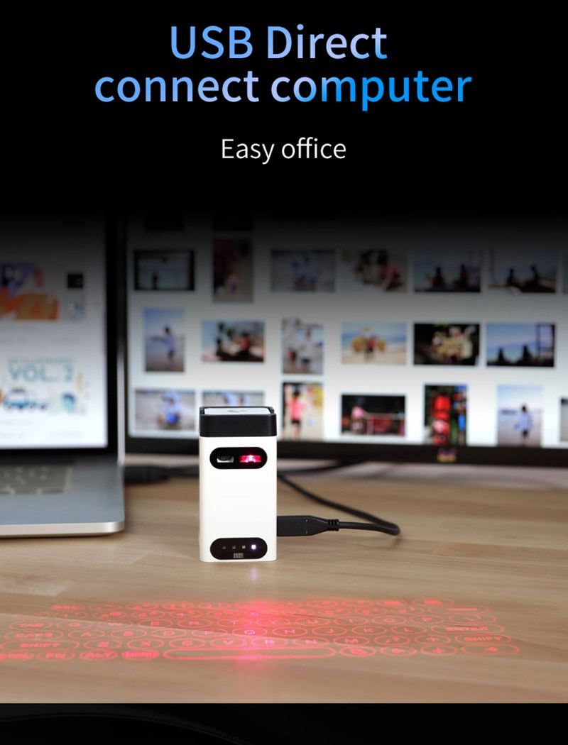 Virtual Laser Keyboard Bluetooth Wireless Projector Phone Keyboard For Computer Iphone Pad Laptop With Mouse Function | Vimost Shop.