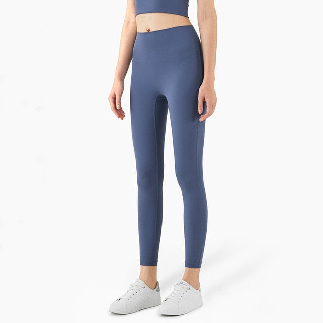 Mid Compression Second-skin Feel Gym Athletic Sport Tights Women NO Camel Toe Yoga Pants Fitness Workout Leggings S-XL
