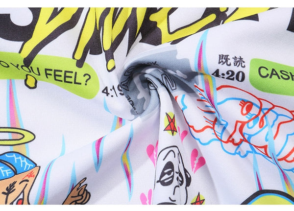 Hoodies Men Hip Hop Letter Print Men Pullover Cartoon Oversize Style Hooded Sweatshirt Lover High Street Streetwear