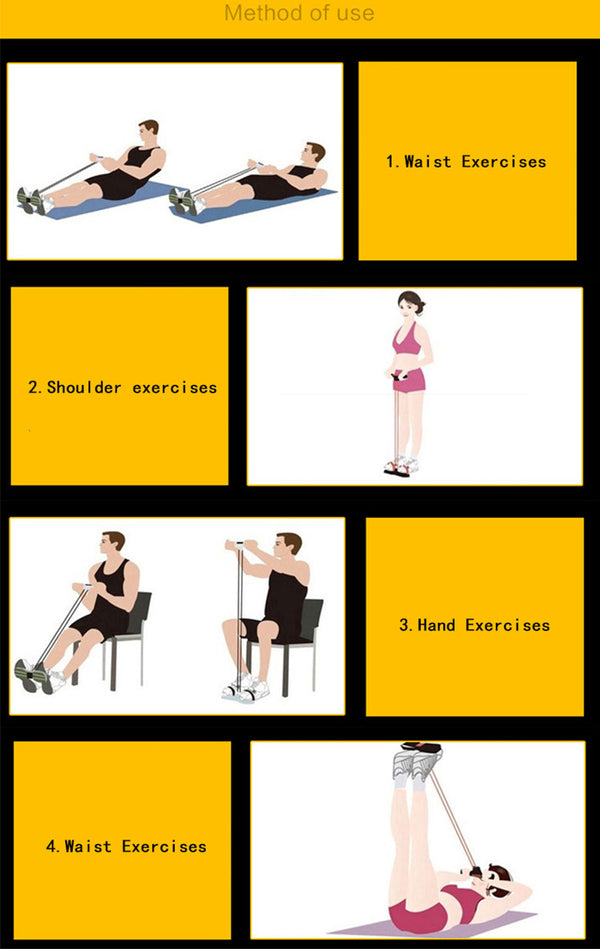 Resistance Elastic Pedal Puller Ropes Exerciser Rower Belly Resistance Band Home Gym Sport Training Bands For Fitness Equipment | Vimost Shop.