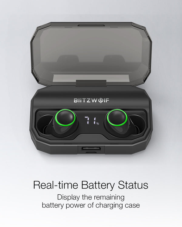 True Wireless Bluetooth 5.0 Inear Earphone 2600mAh Battery Charging Digital Power Display Sport Earbuds | Vimost Shop.