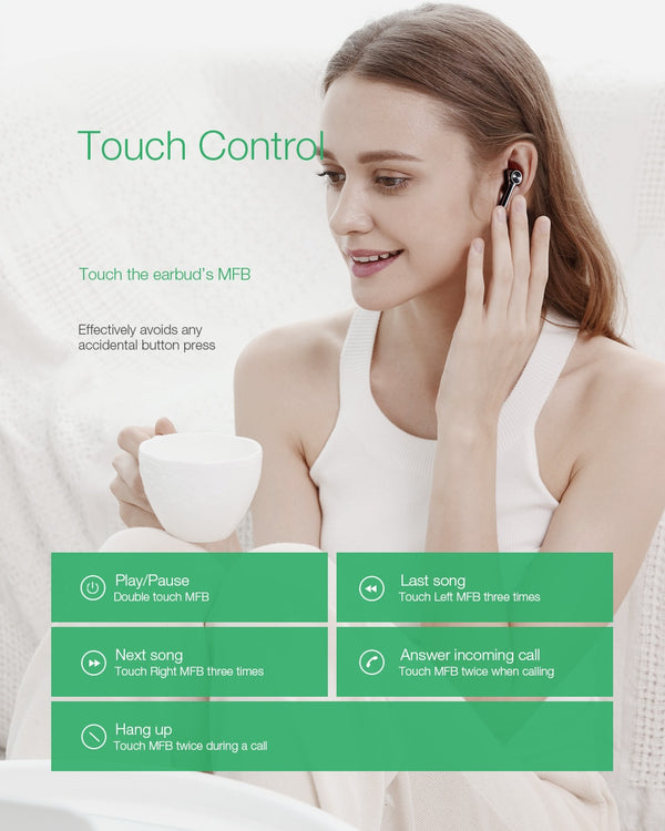 Long Handle bluetooth 5.0 TWS True Wireless Earphone Graphene Digital Display Bilateral Call  Headset | Vimost Shop.