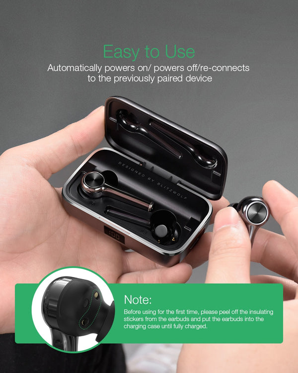 Long Handle bluetooth 5.0 TWS True Wireless Earphone Graphene Digital Display Bilateral Call  Headset | Vimost Shop.