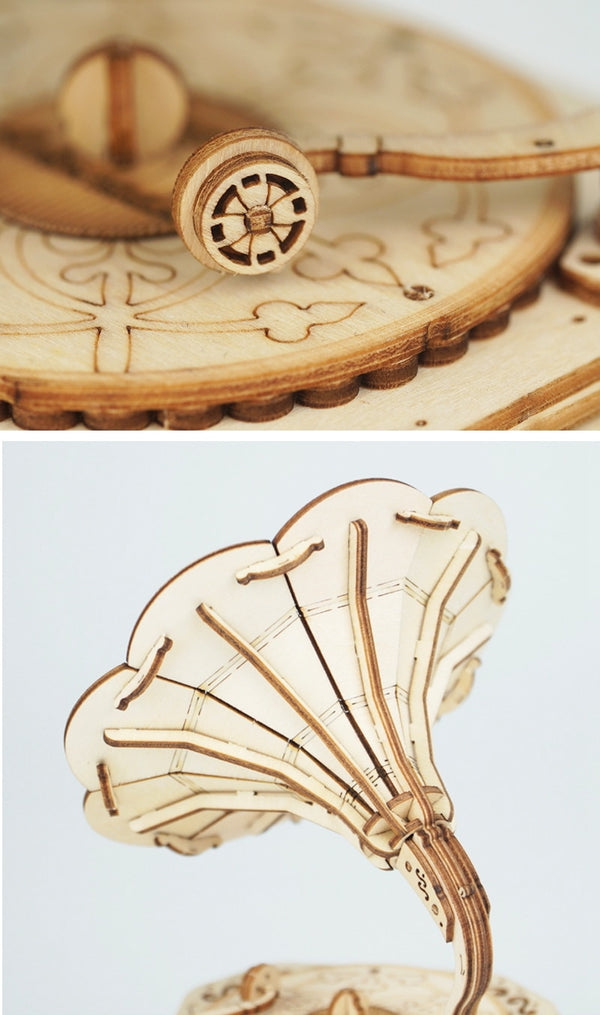 Arrival DIY 3D Gramophone Box,Pumpkin Cart Wooden Puzzle Game Assembly Popular Toy Gift for Children Adult | Vimost Shop.