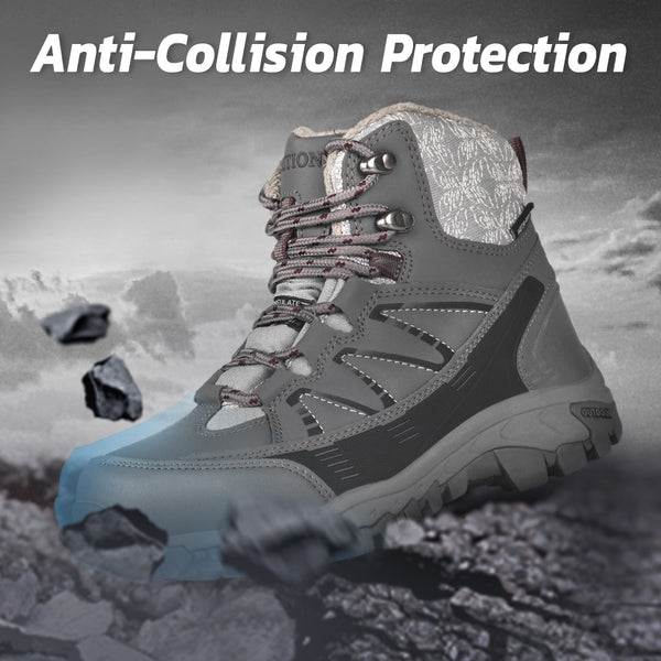 Hiking Shoes Waterproof Mountain Keep Warm Non-slip PU Leather Snow Mountain Hunting Shoes Outdoor Fashion Winter | Vimost Shop.
