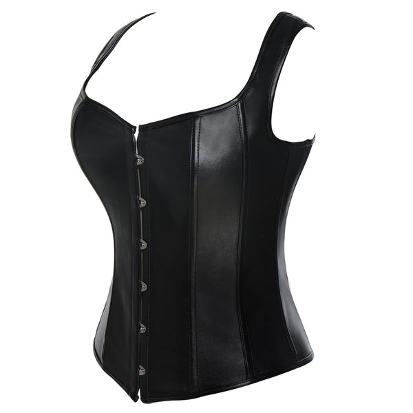 X New Steampunk Steel Boned Lace up Back Sexy Body Bustier Overbust Corset Women Waist Cincher Corsets Black Plus Size S-6XL | Vimost Shop.