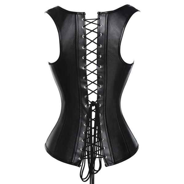 X New Steampunk Steel Boned Lace up Back Sexy Body Bustier Overbust Corset Women Waist Cincher Corsets Black Plus Size S-6XL | Vimost Shop.