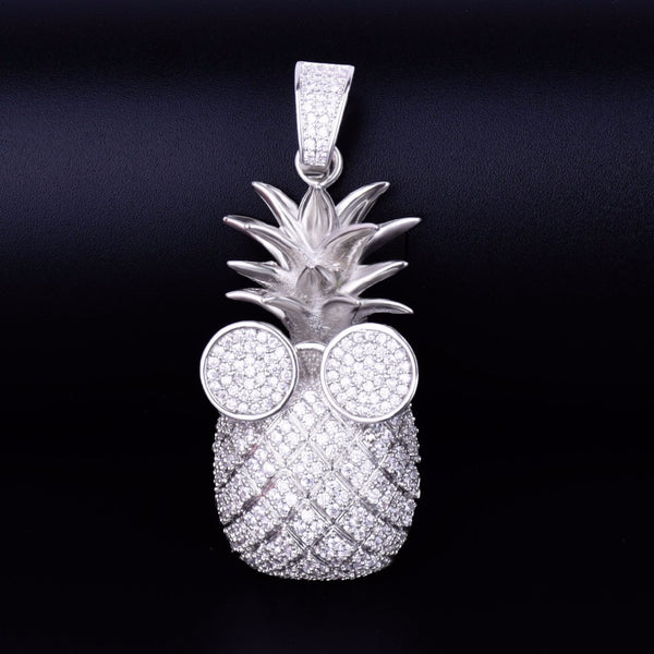 Gold Color Pineapple shape Necklace & Pendant With 4mm Tennis Chain  AAA Cubic Zircon Men's Women Hip hop Rock Jewelry 2.4x5.8CM | Vimost Shop.