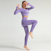 Lycra Seamless 2PCS Women Yoga Set Gym Clothing Fitness Leggings+Cropped Shirts Sport Suit Women Long Sleeve Tracksuit Active | Vimost Shop.