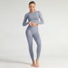 Lycra Seamless 2PCS Women Yoga Set Gym Clothing Fitness Leggings+Cropped Shirts Sport Suit Women Long Sleeve Tracksuit Active | Vimost Shop.