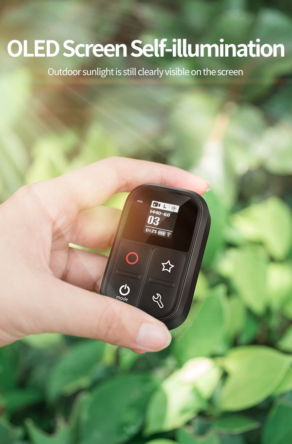 80M Wifi Remote Control Self-luminous OLED Screen With Set and Shortcut Key For GoPro Hero 8 7 6 5 4 Session | Vimost Shop.