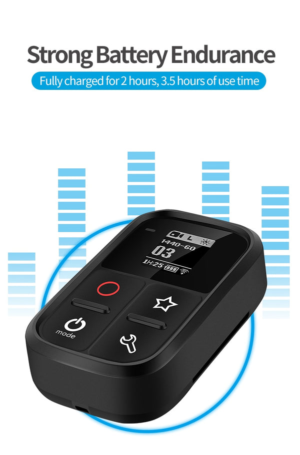 80M Wifi Remote Control Self-luminous OLED Screen With Set and Shortcut Key For GoPro Hero 8 7 6 5 4 Session | Vimost Shop.