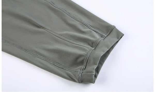 Leisure&Home Sport Fitness Yoga Capri Joggers Women High Waist Stretchy Workout Gym Cropped Pants with Pocket