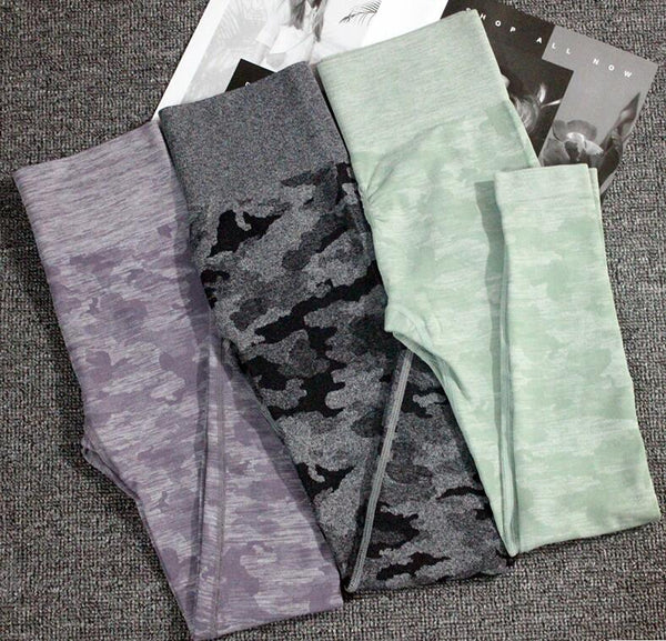 Seamless Camo Print Yoga Set Fitness Gym Sports Bra Crop Top Leggings Suit High Waist Workout Set Jogging Clothing For Women | Vimost Shop.