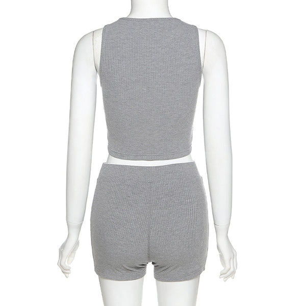 Sexy Women Casual Two Pieces Set Tank Crop Top Skinny Pants Workout Tracksuit High Elastic Fitness Jogger Sporty Fashion Suit | Vimost Shop.