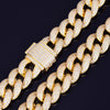 23mm Chunky Miami Cuban Chain Bracelet AAA Zirconia Men Hip hop Jewelry Gold Color Big Lock Bangle 7" 8" | Vimost Shop.