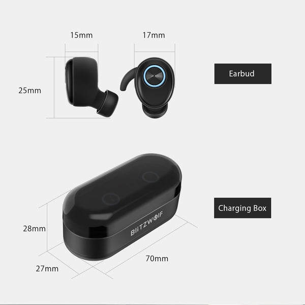 In Stock Blitzwolf BW-FYE2 bluetooth 5.0 TWS True Wireless Earphone Sport Earbuds Twins Hi-Fi Stereo Sound Bilateral Calls | Vimost Shop.