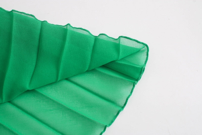 Ladies sexy off shoulder party vestido sashes Dresses Women fashion slash neck ruffles green pleated sling Dress | Vimost Shop.